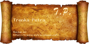 Trenka Petra névjegykártya